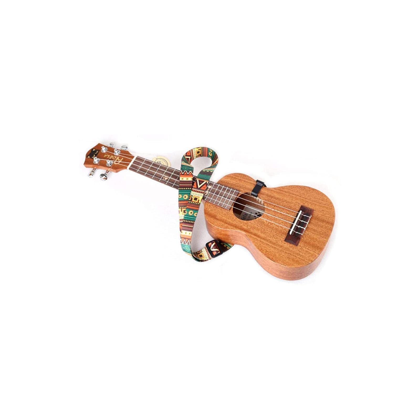 Liyafy Adjustable Woven Ukulele Strap With J Hook Retro Ethnic Printed Style Neck Belt Fit Most Size Ukulele 4Pcs